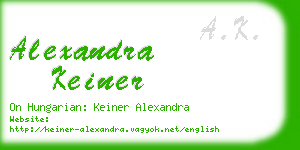 alexandra keiner business card